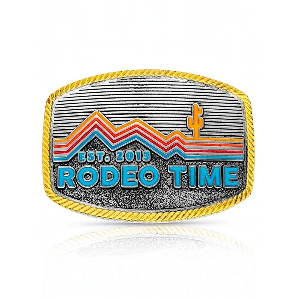 Montana Silversmiths Retro Rodeo Time Dale Brisby Belt Buckle New